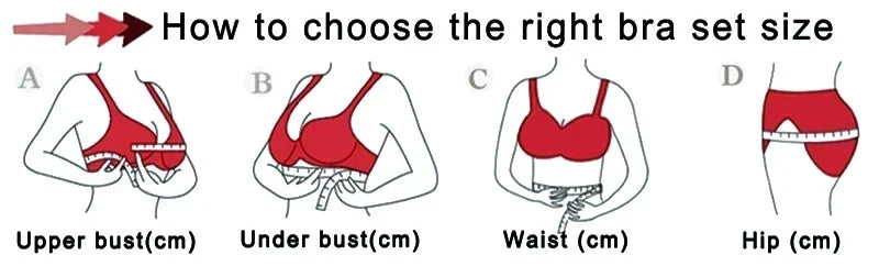 Toucheart4PCS Lace Golden Embroidery Sexy Underwear Set Slim Exposed Navel See-through Hollow Out Interesting Steelring Bralette