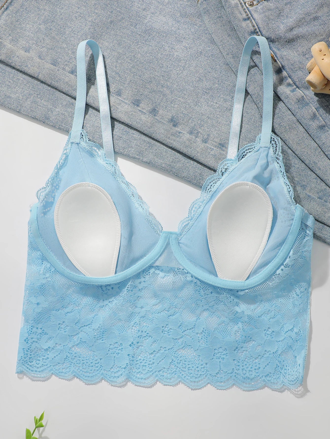 Women's sexy lace bra with no steel ring no trace gathered push up straps adjustable bra MR2641