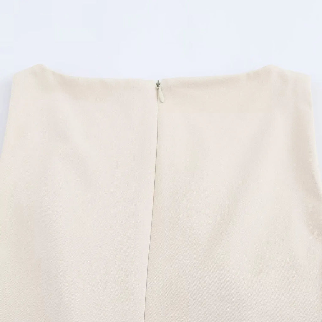 Foridol Bowknot Pleated Tank Short Dress for Women Sleeveless Casual Party Short Dress Female Casual Autumn Winter Dress