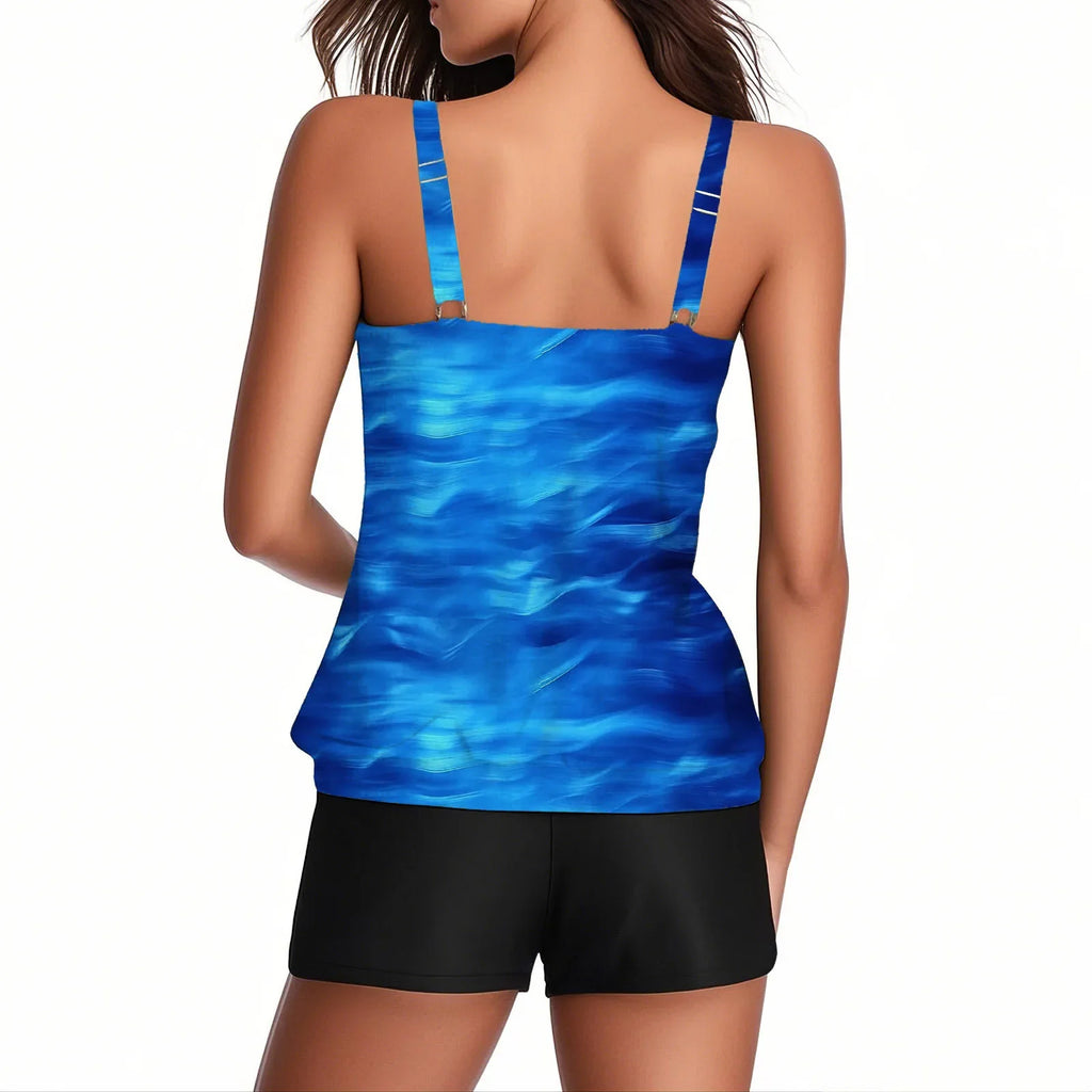 2026 Pinted Floral Tankini Two Pieces Swimsuit Women Vintage Swimwear Female Bathers Bathing Swimming Swim Suit Beachwear