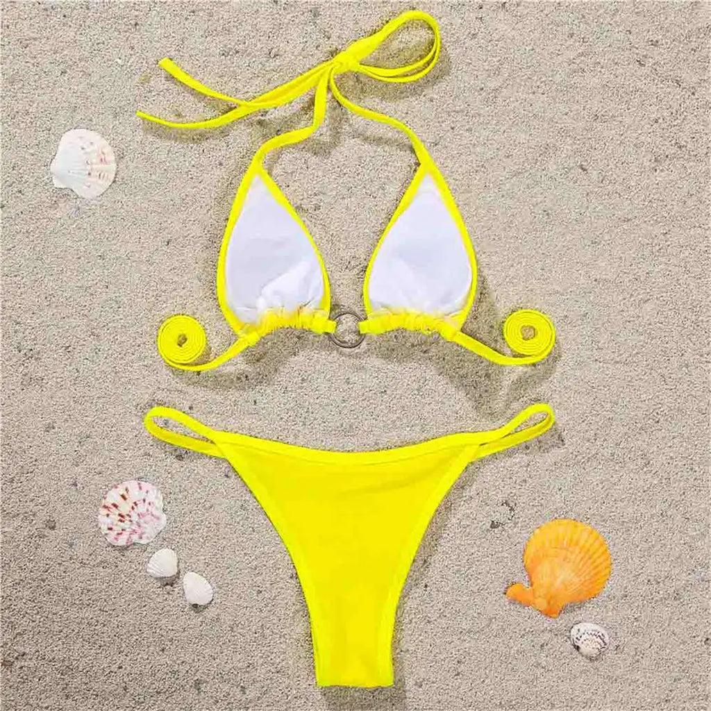 Sexy Bling Rhinestone Mini Bikini Female Swimsuit Women Swimwear Two-Pieces Bikini Set Bather Bathing Suit Swim Lady V2064
