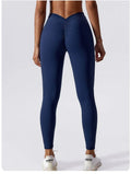 Yoga Pants Back V-Waist Fitness Hip Lift Honey Peach Hip Sports Tights No Awkwardness Thread Warp Hip Long Pants