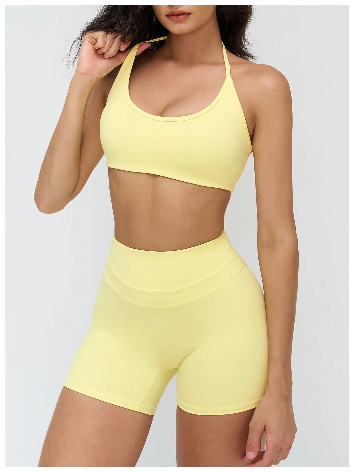 Sexy Gym Top Women Sports Bra Running Hanging Neck Yoga Bra Breathable Sports Underwear Women Fitness Push Up Workout Top Women