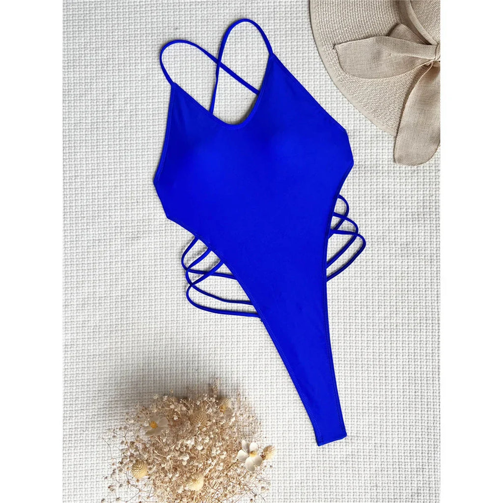 S- XL Extreme Mini Micro Thong Strappy Women Swimwear One Piece Swimsuit Female Backless Monokini Bather Bathing Suit Swim V3938