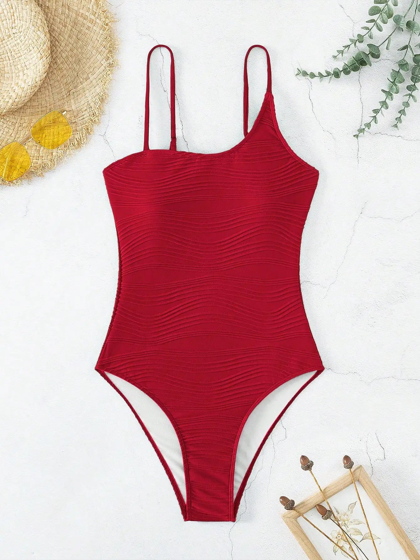 2026 Plain One Shoulder Swimsuit One Piece Solid Swimwear Women Sexy Bathers Bathing Swimming Swim Suit Female Beachwear