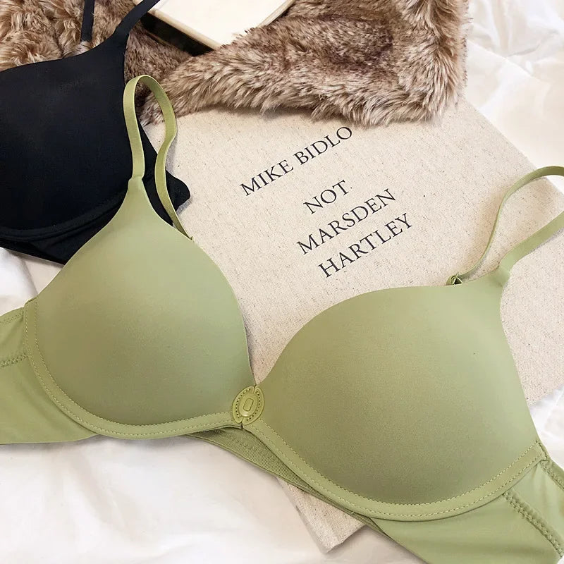 MOYISU Sexy Wireless Minimizer Bra - Seamless Backless Bralette for Large Chest, Anti Sagging Front Closure Breathable Comfort