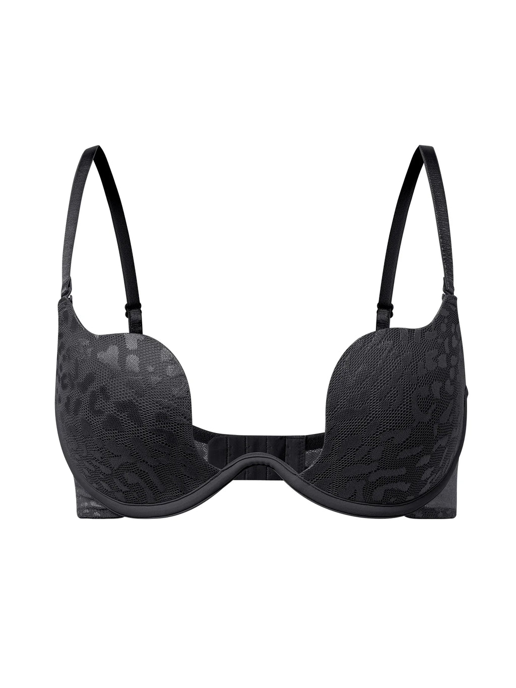 Plunge Deep V Bra Underwear Lace Push up Bra Sexy Lingerie Bralette Sexy Cleavage Bra with Underwire Lightly Padded Low Cut Bra