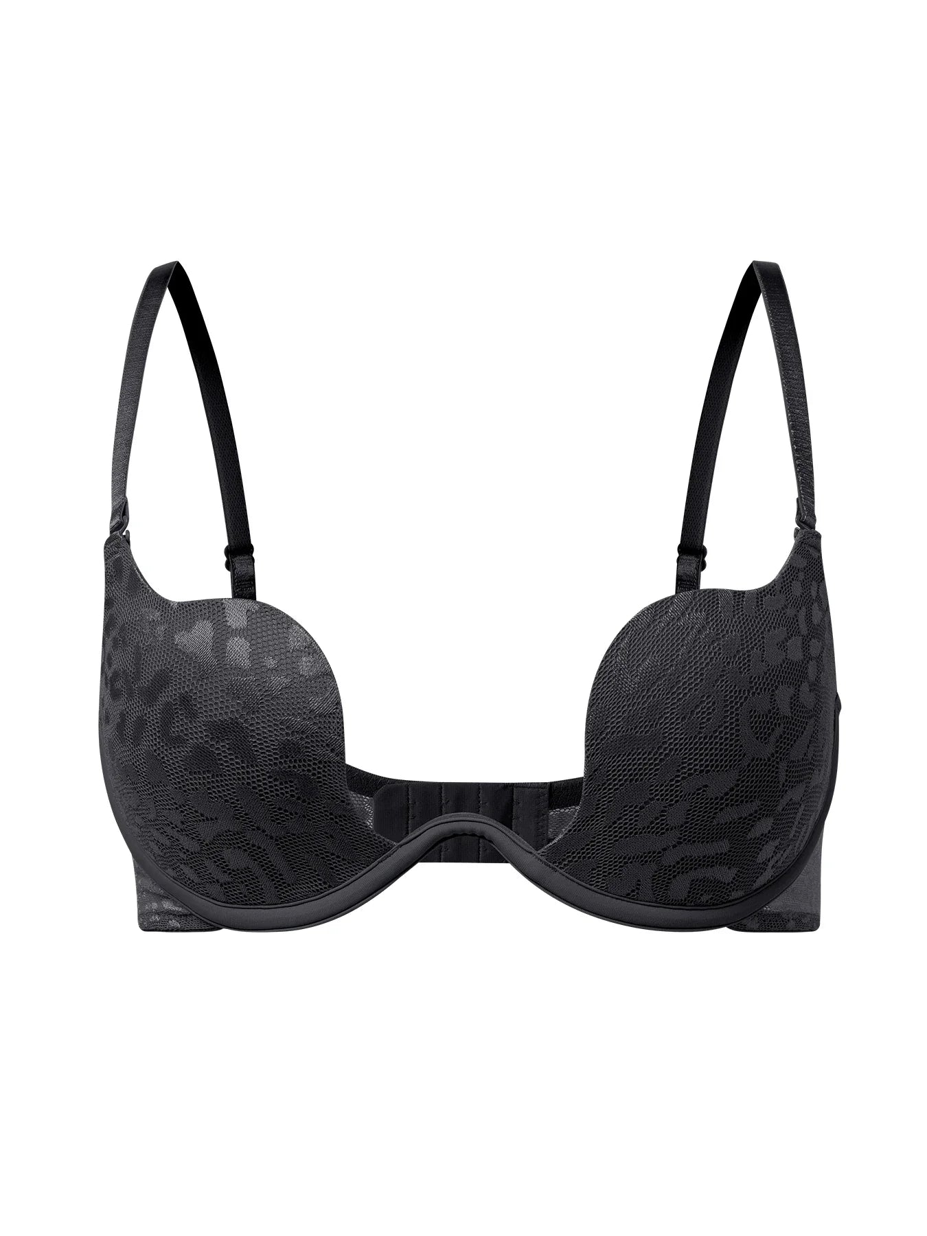 Plunge Deep V Bra Underwear Lace Push up Bra Sexy Lingerie Bralette Sexy Cleavage Bra with Underwire Lightly Padded Low Cut Bra