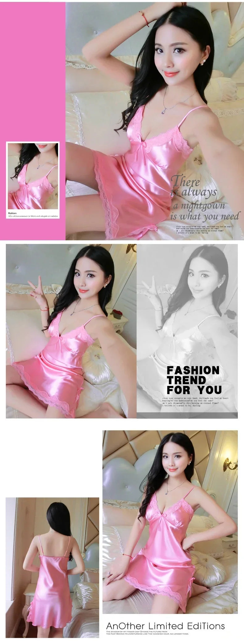 Sexy Lingerie Nightgown Women Sleepwear Silk Straps Nightdress Female Nightwear Summer Off Shoulder Nighties Dress