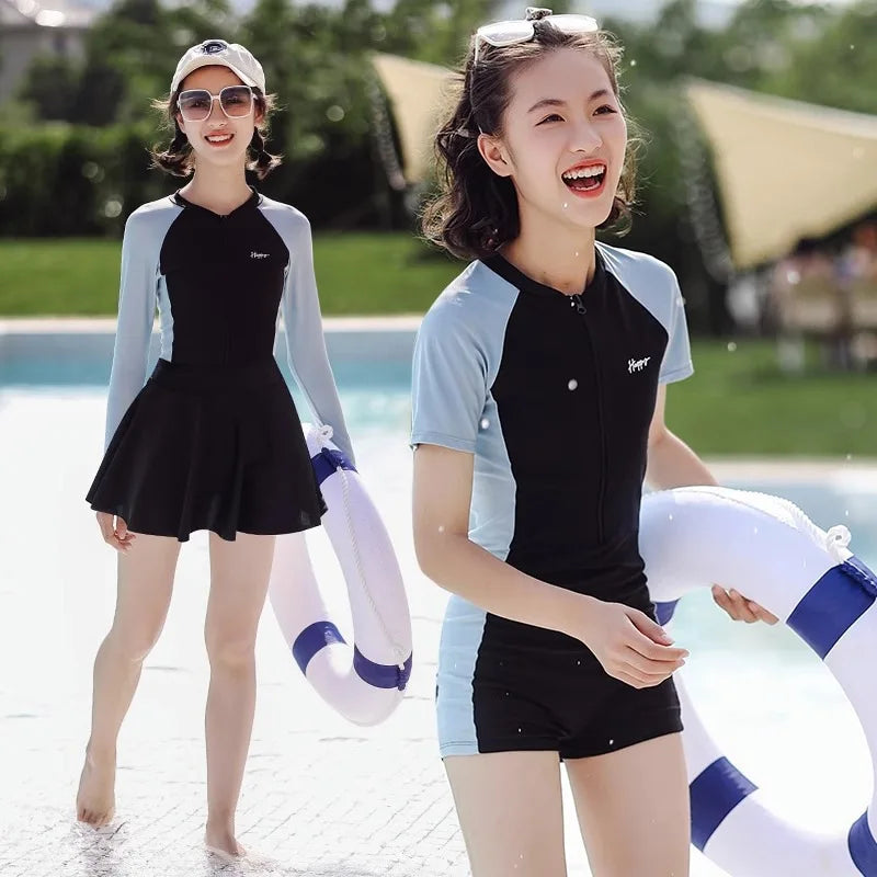 New Summer High-end Sports Style Hot Spring Swimsuit One-piece Sports Boxer Shorts Western-style Swimsuit