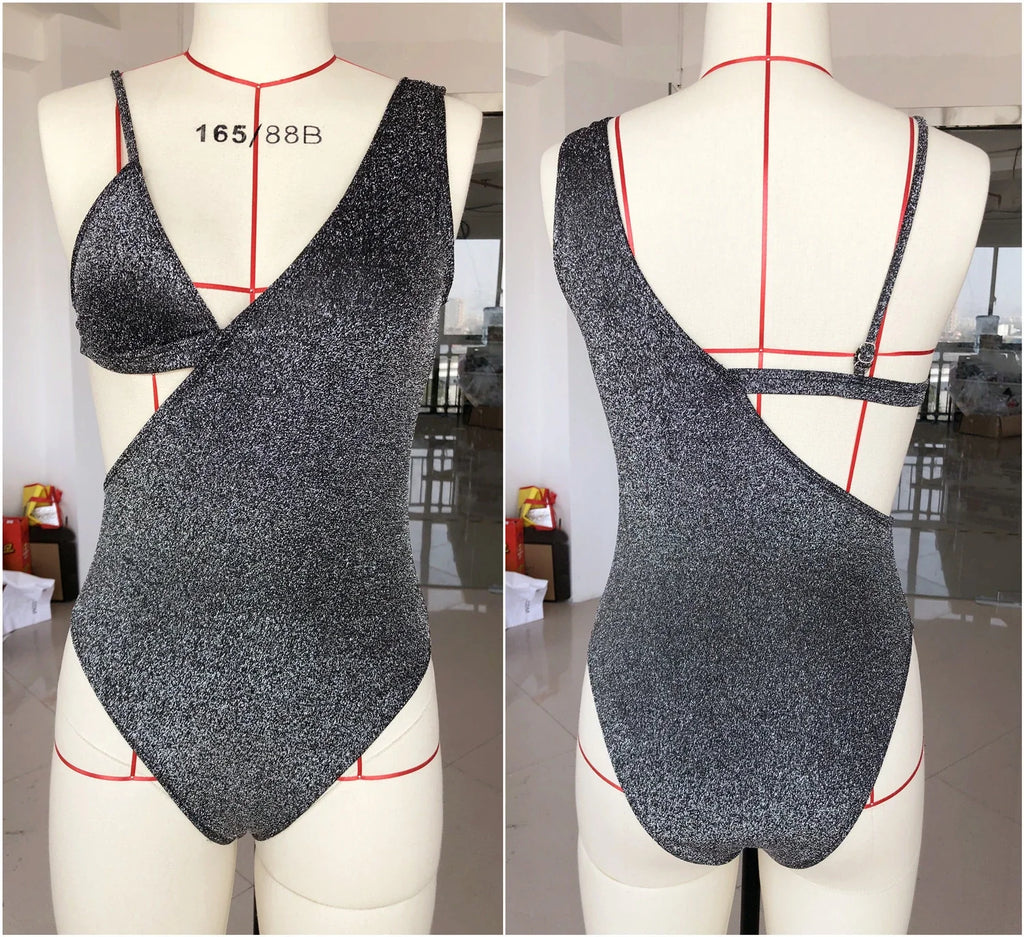 3 Colors Sexy One Piece Swimsuit Swimwear Women Hollow Solid One-piece Bathing Suit Beachwear Banadores Mujer 2026 Bikinis Mujer