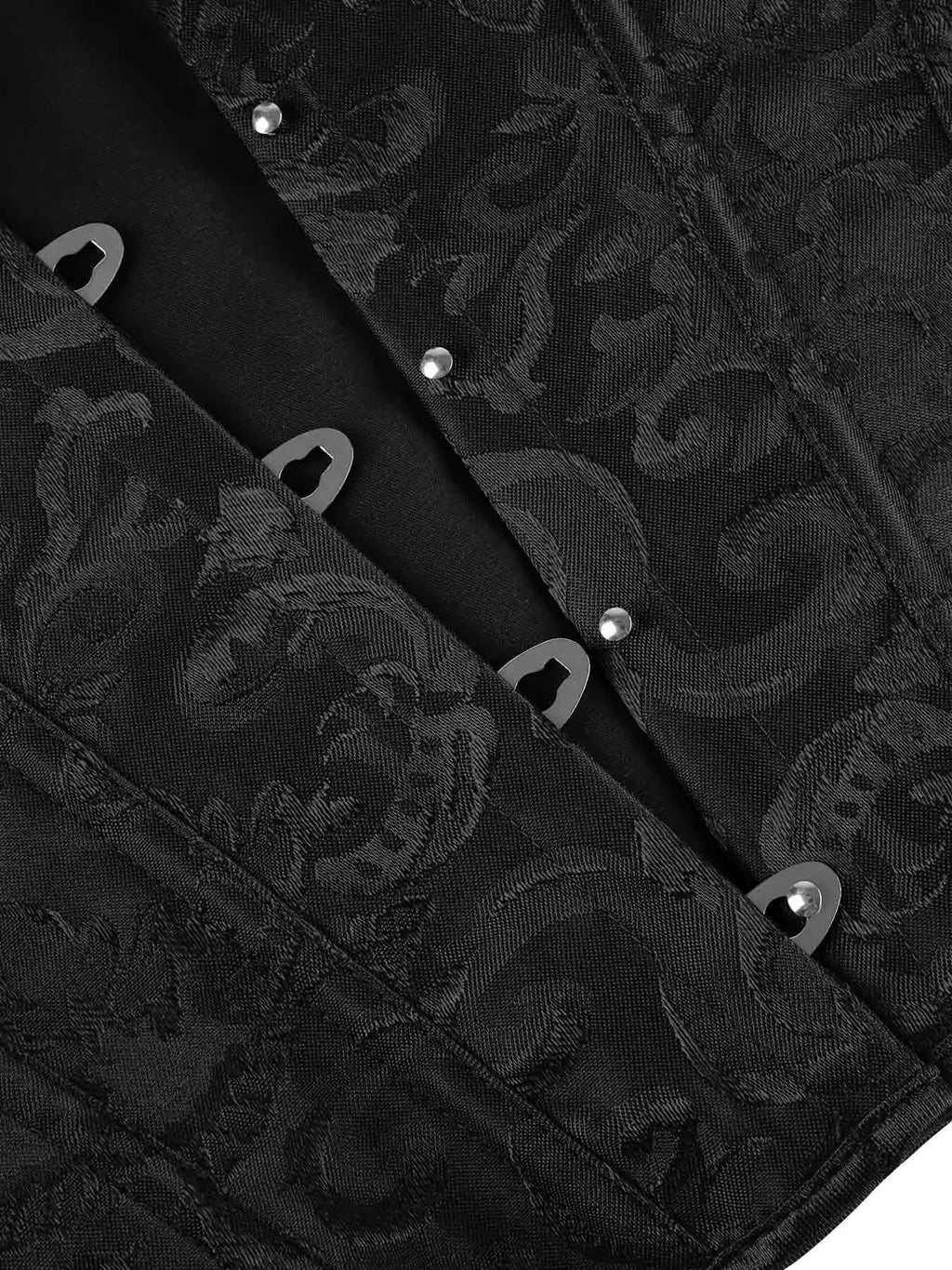 Chest corset with satin ruffled sleeves and waist-tightening palace corset at the back of the shoulder.