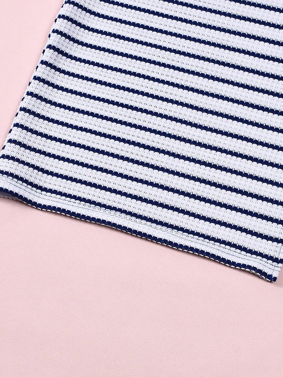 Summer slim temperament hot girl striped halterneck backless skirt suit vest casual suit
