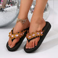 Luxury Colorful Rhinestone Flip Flops Women Fashion Weightlight Flat Slippers Woman Outdoor Non Slip Clip Toe Slides Female