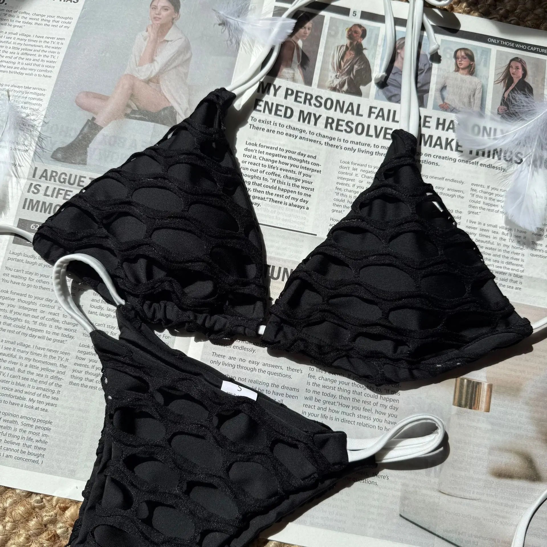 Hollow Out Halter Bikini Female Swimsuit Women Swimwear Two-pieces Bikini set High Leg Cut Bather Bathing Suit Swim Beachwear