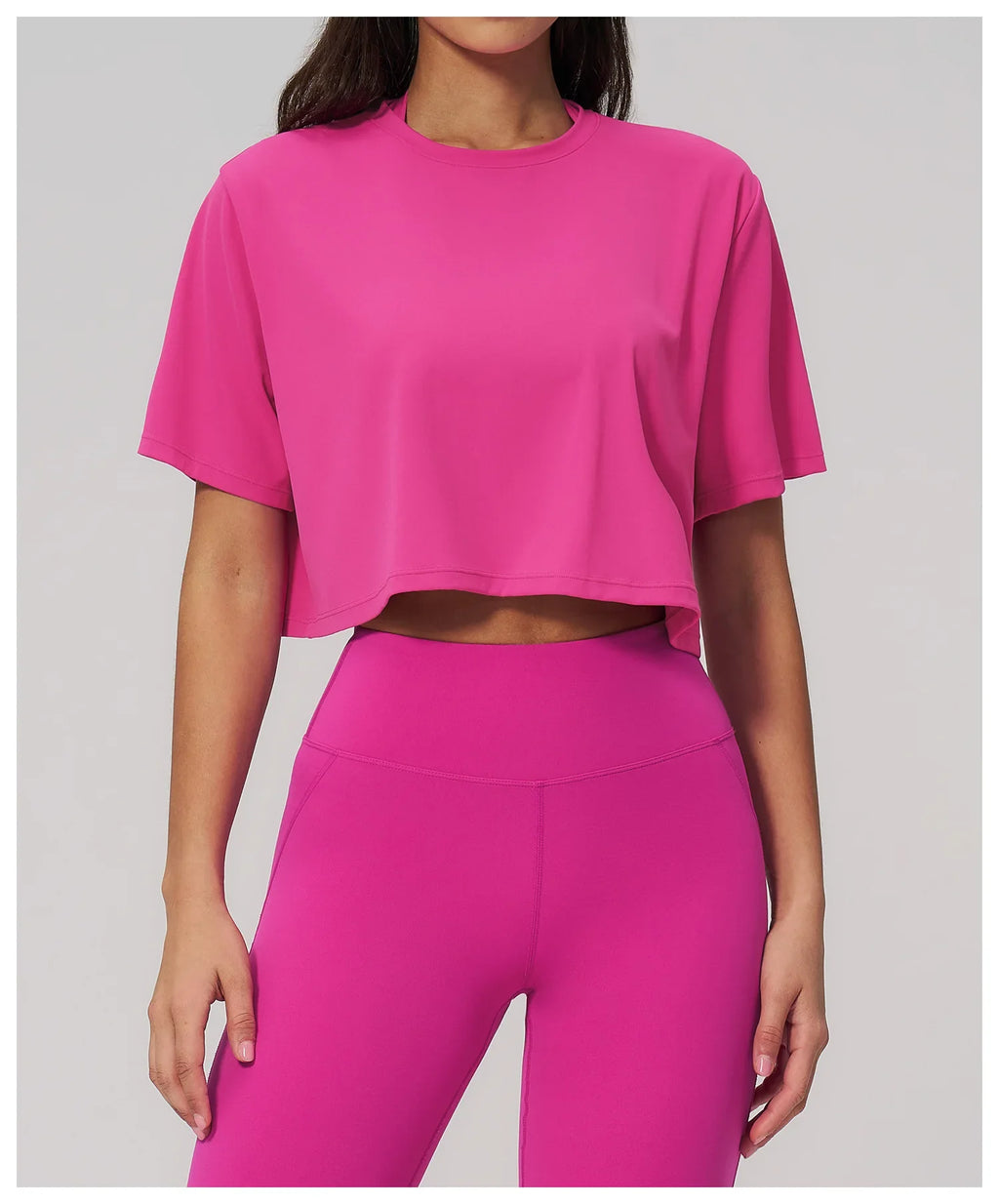 Impact Short Sleeve Yoga T Shirts Women Solid Color O Neck Loose Sports Tops Outwear Gym Running Fitness Workout Suits