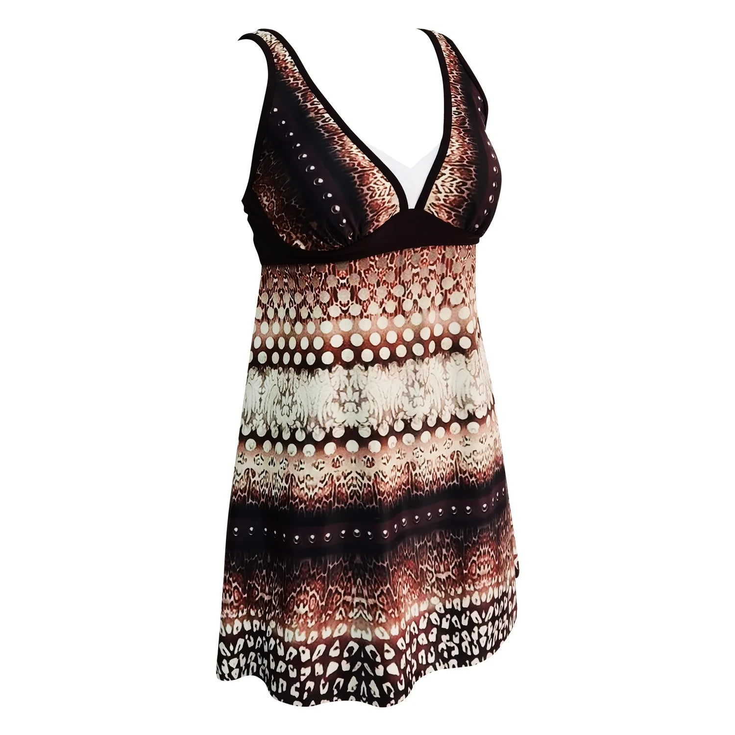 DEKA Women Plus Size Tankini Set Bikini Print Swimwear Brazilian Monokini Swimsuit Bodysuit Vintage Retro Bathing Suit