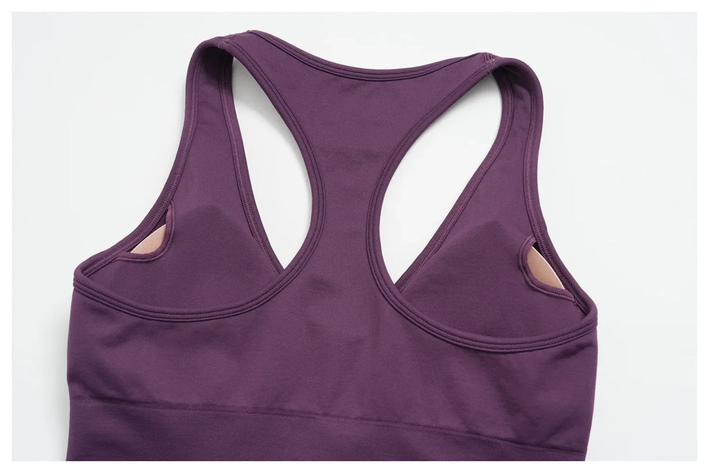 Seamless Yoga Sets Women Breathable V Neck Shockproof Sports Vest Fitness Suit Outwear High Waist Shorts Training Fitness Suit