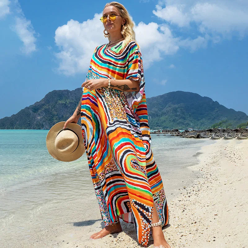 Bikinis Cover-ups Beach Outfits Dresses for Women 2022 Bathing Suit Clothing Vestidos Playeros Verano Mujer