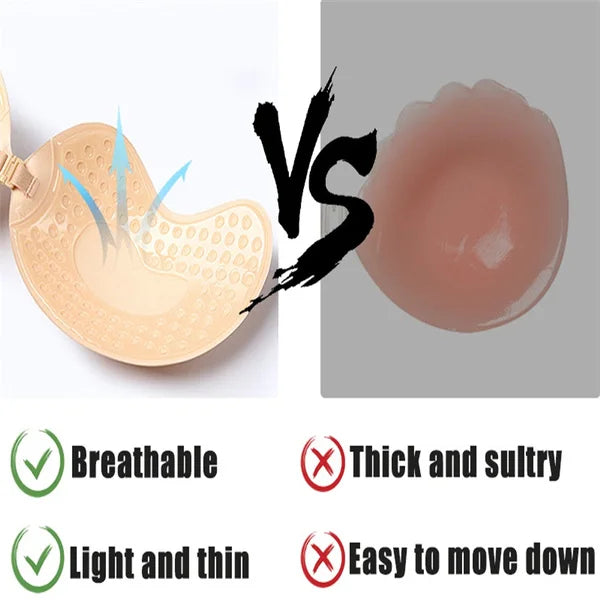 New Silicone Chest Stickers Lift Up Nude Bra Self Adhesive Bra Nude Invisible Push Up Cover Bra Pad Sexy Strapless Breast Petals