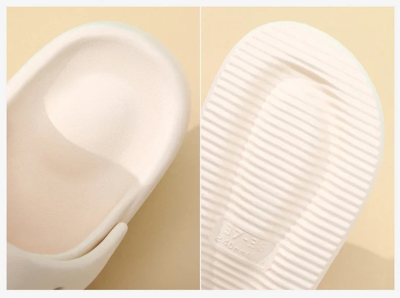 Women Summer Platform Sandals Thick Sole Home Street Slippers Soft EVA Girls Student Daily Walking Shoes 2 Way Wear Sandalias