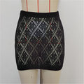 Sexy Hollow Out Crochet Knitted Tunic Beach Cover Up Cover-ups Beach Dress Beach Wear Beachwear Mini Skirt Female Women K6587