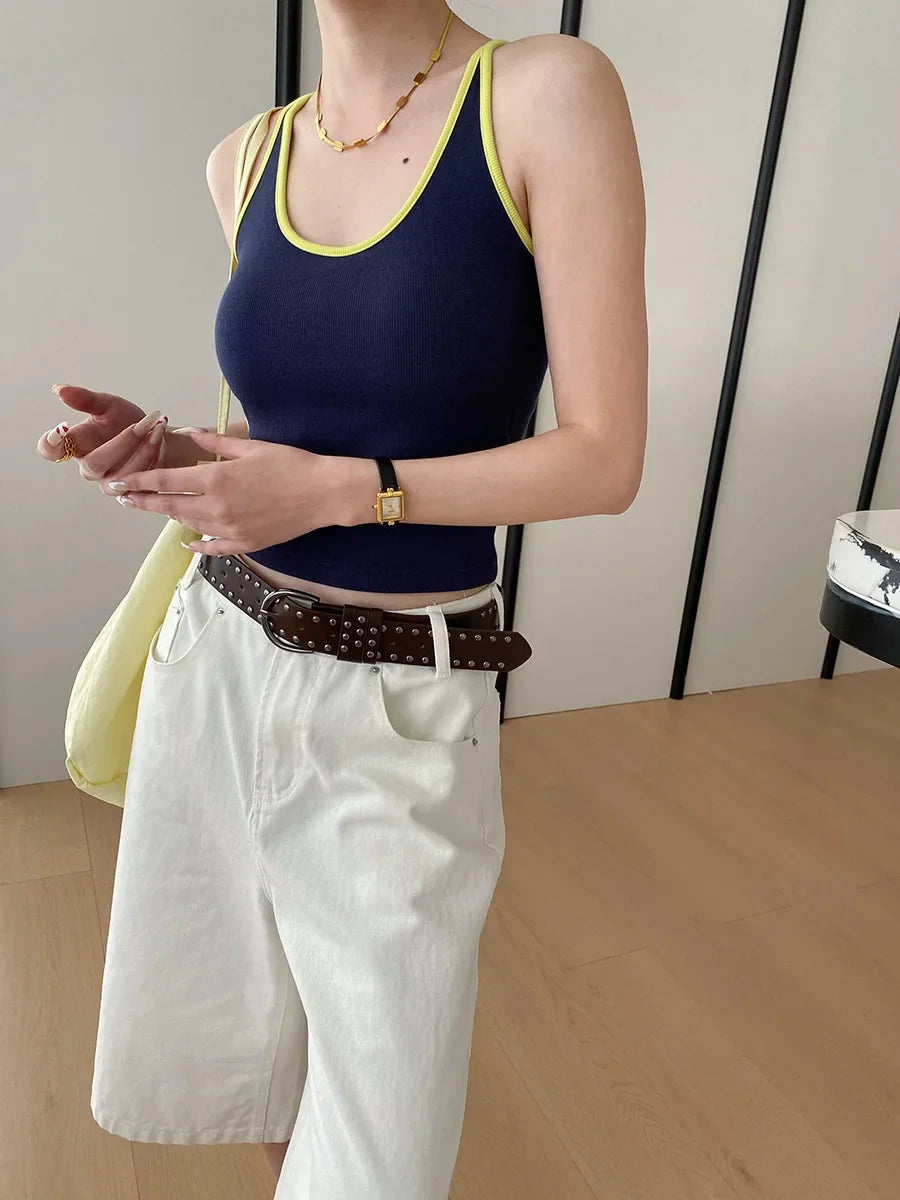 Sports vest U-neck slim fit camisole bottoming T-shirt