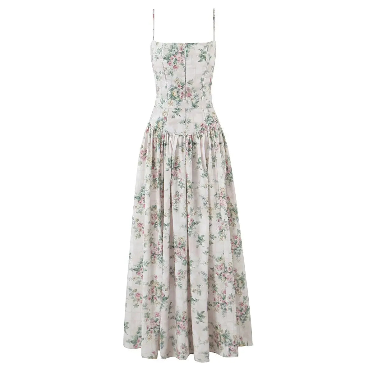 Summer Spring Floral Printed Women's Dress Elegant Retro Boho Party Dresses Elegant Vinatge A-line Maxi Vestidos 2025 New In