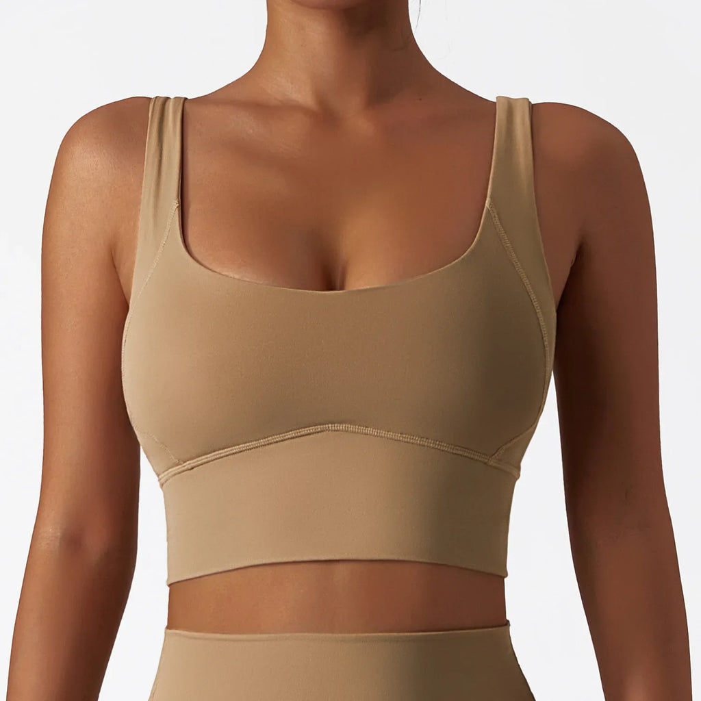 Comfort SkinFriendly Sports Bra With Chest Pad Tank Top Women Gym Fitness Running Yoga Bra Stretch Pull Up Vest Underwear Women