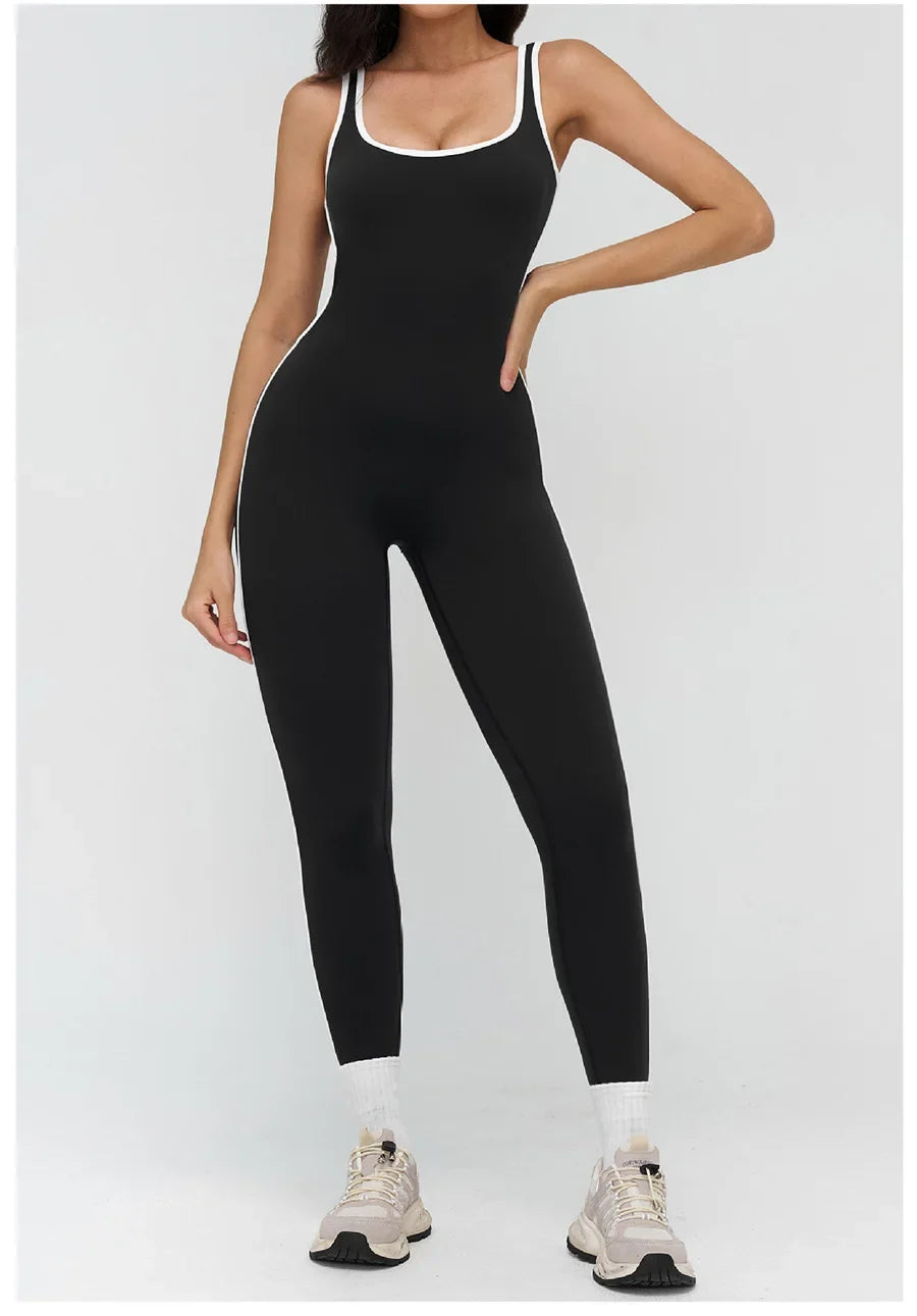 Women Jumpsuit Gym Set Yoga Suit Back Cross Sportswear Sports Jumpsuit Fitness Dance Performance Rompers Workout Bodysuits