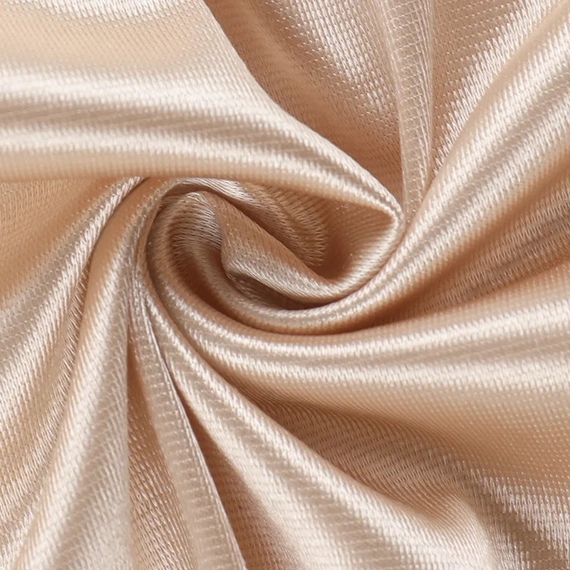 Elegant Satin Solid Color Off-Shoulder Women's Long Dress Sexy High-Waisted Flim Slit Pleated Dress for Lady Party Wedding