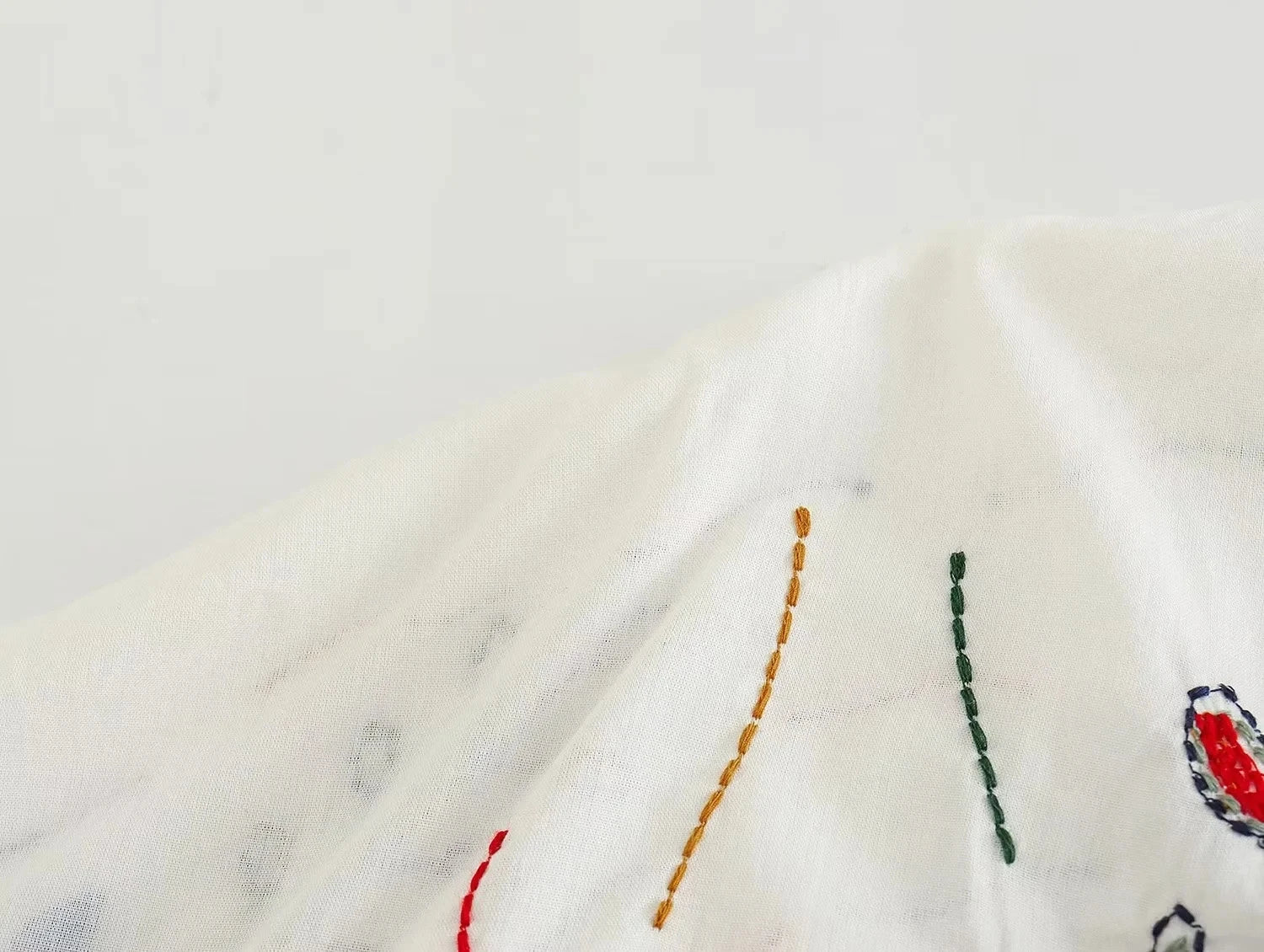 Foridol Marine Organism Embroidery Batwing Sleeve Summer Spring Maxi Skirt Set Cotton White Tassle Dress Set Outfits Button Suit