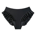 Women Swimming Trunks High-Waisted Ruffle Trim Bikini Bottoms with Tummy Control Quick-Drying Swimwear Beachwear