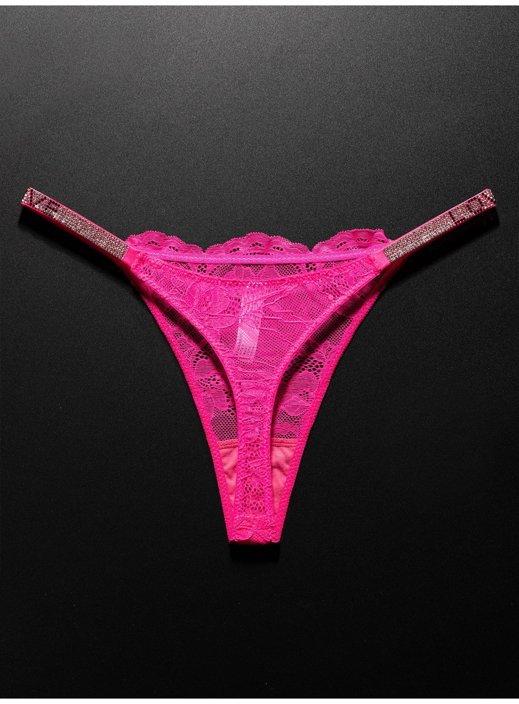 Lace Sexy Girls Women Panties Seamless Underwear Rhinestone G String Letter Transparent Thong For Female Low Rise Ladies Briefs