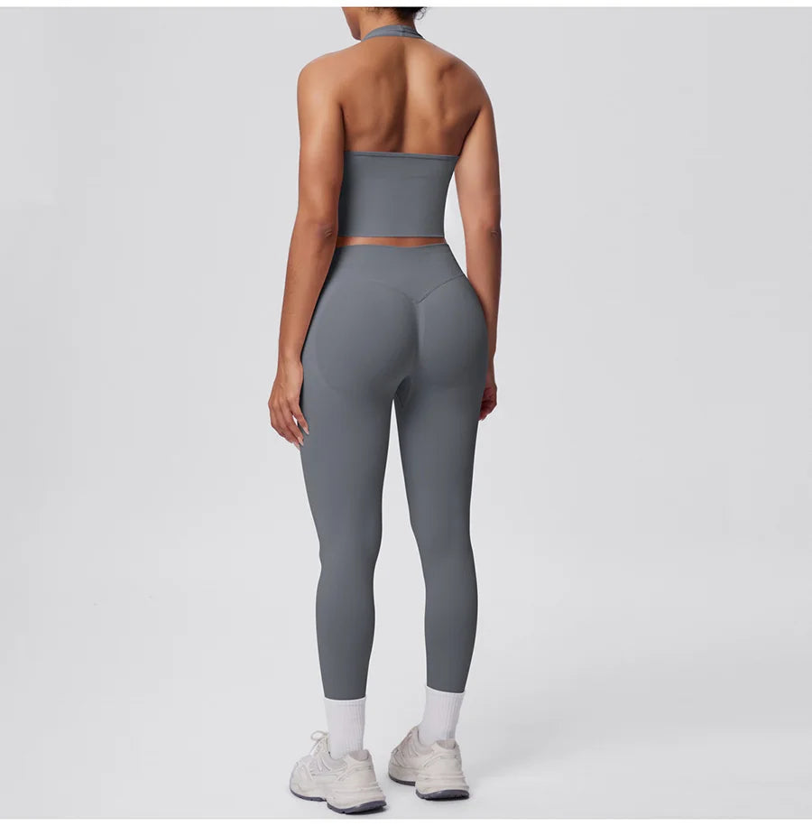 2pcs Yoga Set Gym Outfits Clothes Athletic Wear Yoga Suits For Women Fitness Set Tracksuits Sports Bra Gym Leggings Sportswear