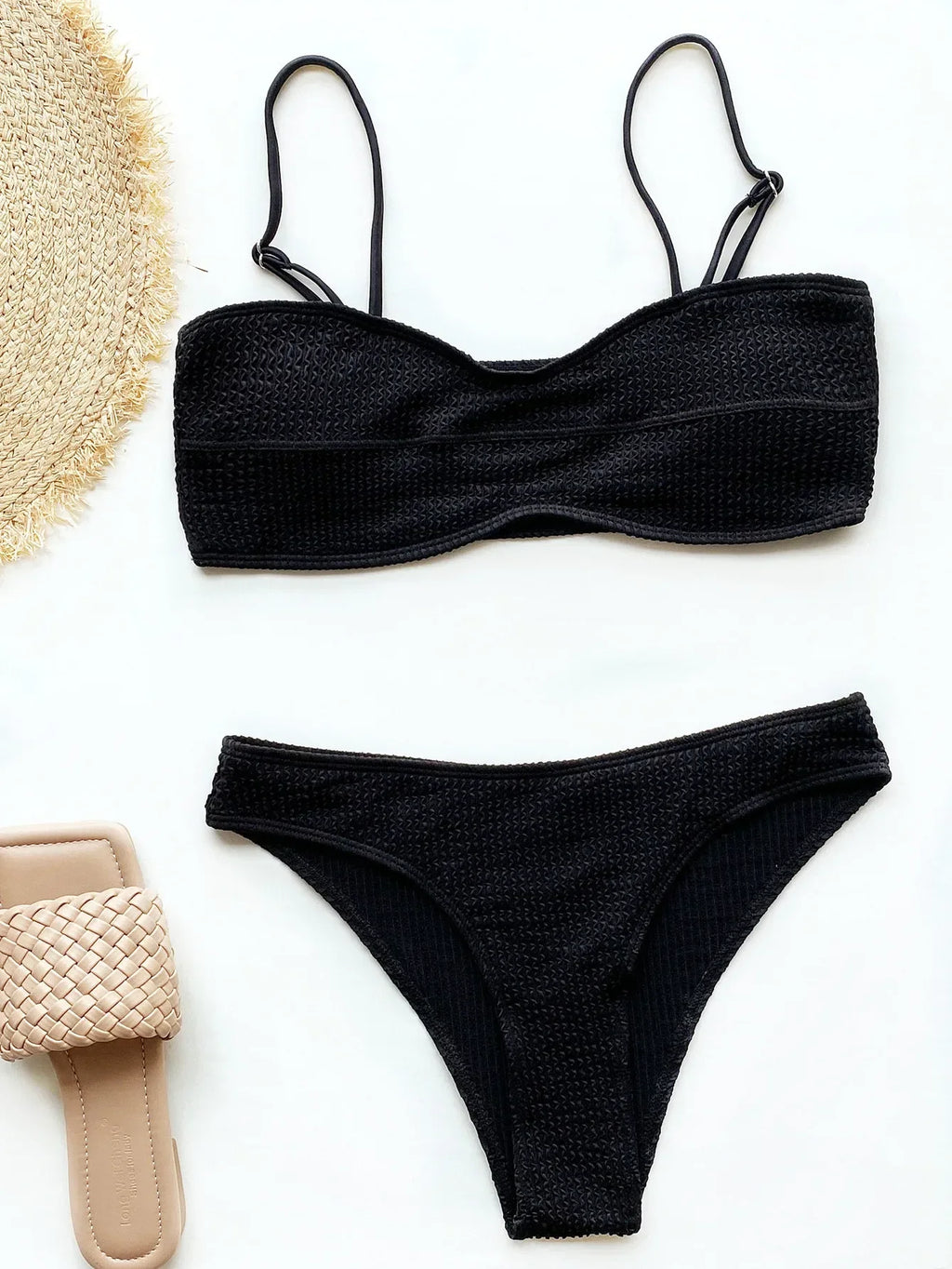Bikini 2026 Sexy Solid Swimwear Swimsuit Women Bikinis Set Bathing Suit Beach Bikini Female Black/Green Stroje Kapielowe Damskie
