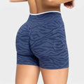 Women's Leopard Print Contrast Color Yoga Shorts | High Waist Gym Running Athletic Pants for Ladies