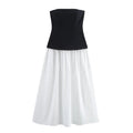 Foridol White Black New in Long Dress Women Summer Off Shoulder Strapless Casual Party Beach Midi Dress 2025 Elegant Sundress