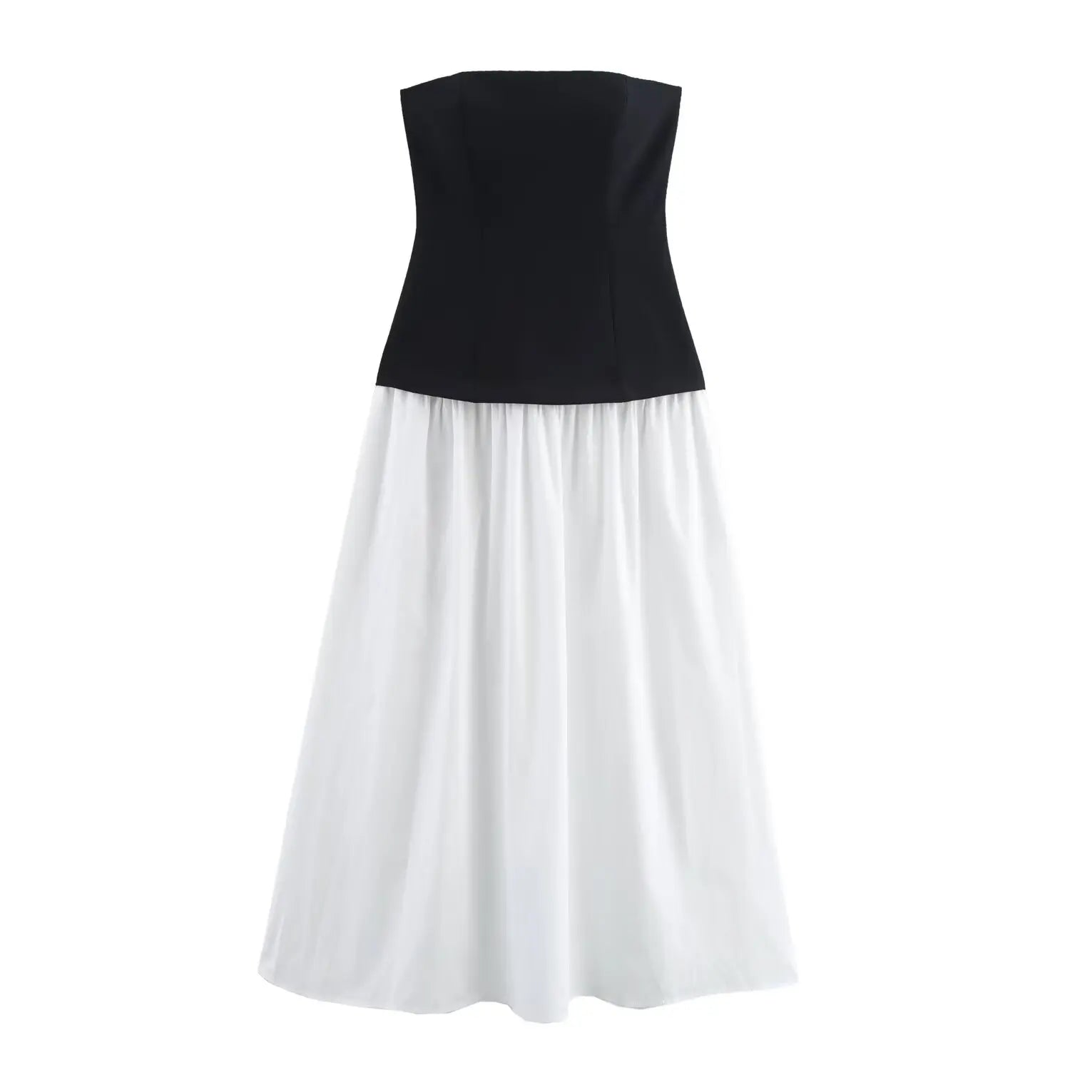 Foridol White Black New in Long Dress Women Summer Off Shoulder Strapless Casual Party Beach Midi Dress 2025 Elegant Sundress
