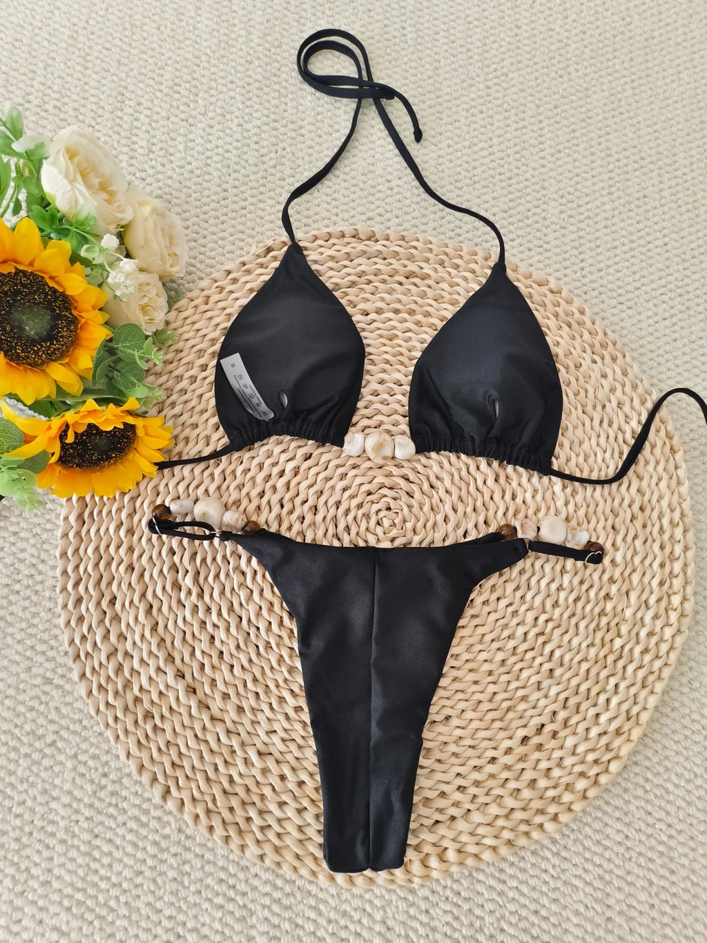 Halter String Bikinis 2026 Stone Swimwear Female Sexy Brazilian Swimsuit Women Bathers Bathing Swimming Swim Suit Beachwear