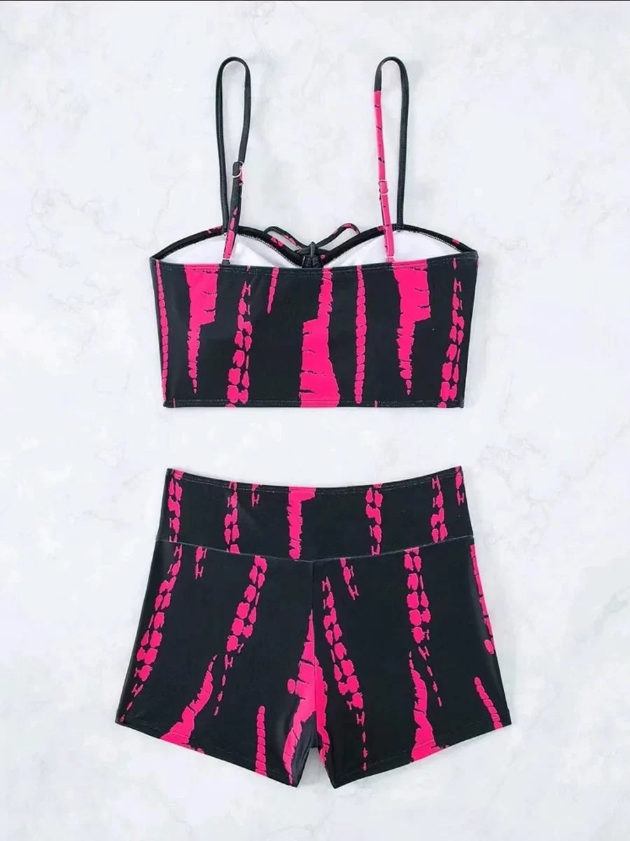 2026 Print High Waist String Two Piece Bikini Women Swimwear Female Swimsuit Bathers Bathing Swimming Suit Beachwear Summer