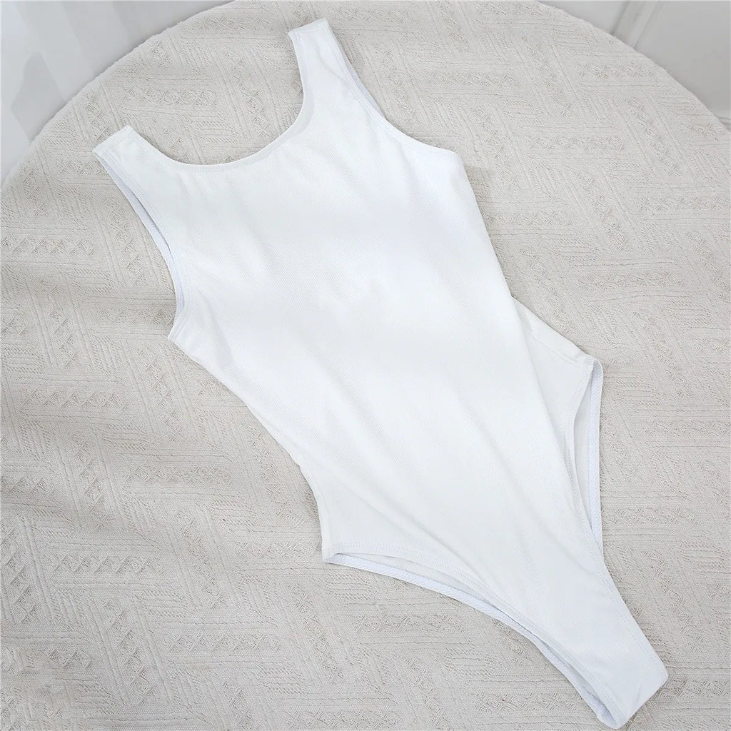 2026 Women One Piece Swimsuit Sexy Swimwear Female Solid Push Up Thong Bather Bathing Suit Monokini Brazilian Swimming Suits