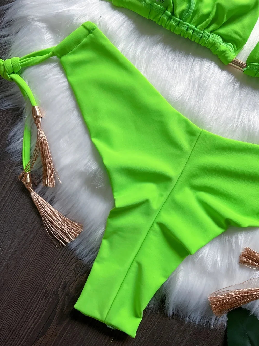 Sexy Folds Bikini Set Solid Micro Bikinis Women Swimsuit Female Triangle Swimwear Beach Wear Bathing Suit