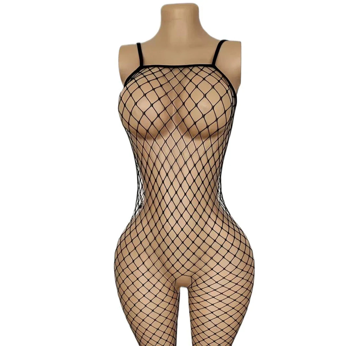 One Piece Crotchless Bodystocking For Sex Lace Transparent Lingerie Elasticity Fishnet Bodysuit Erotic Underwear Sexiest Outfit