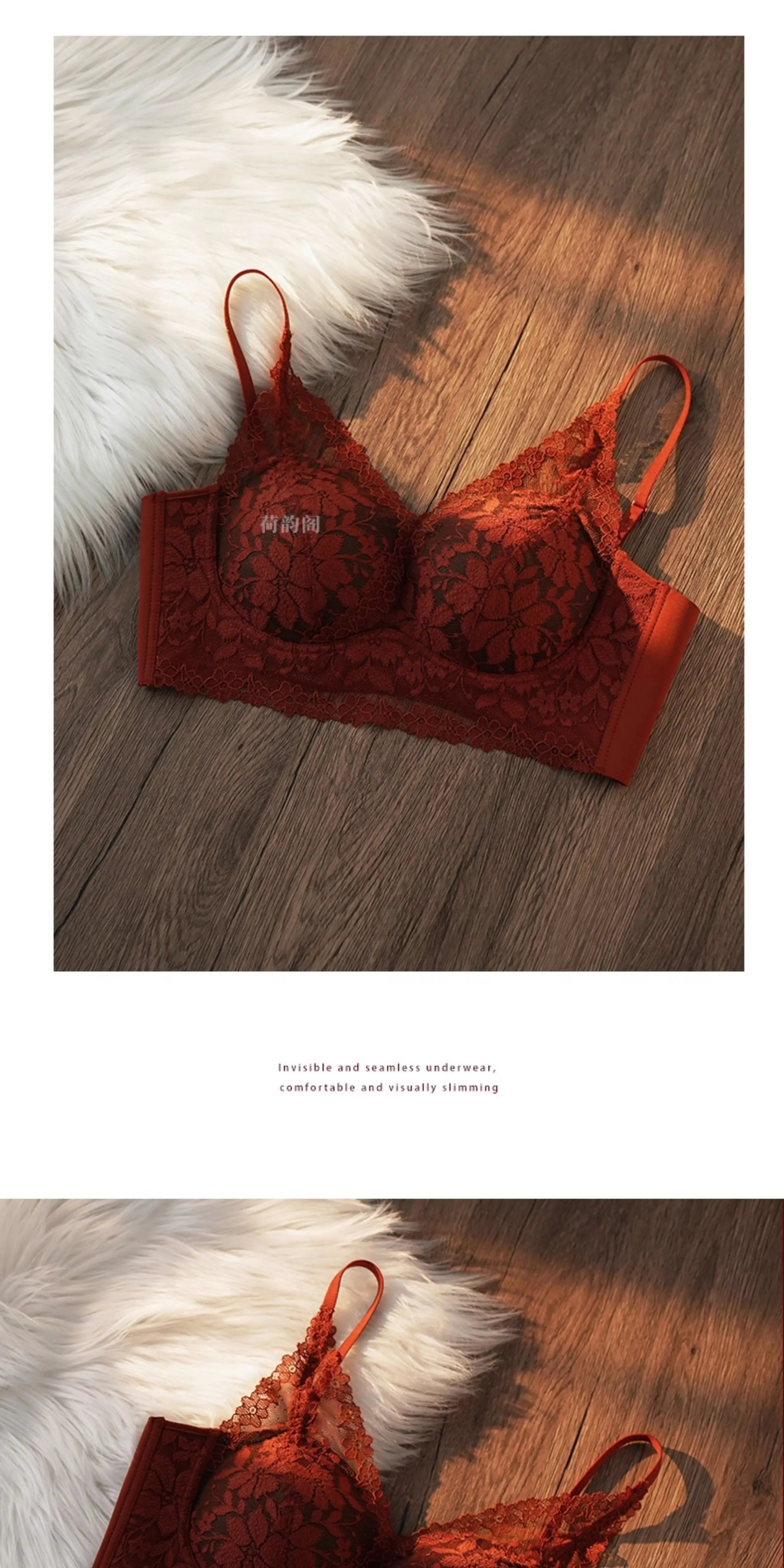 Tight Fit French Lace Bra for Small Bust - Comfort Lift Anti Sagging, Sexy Lace Back & Thin Strap Lingerie MOYISU Sexy Bras AB