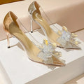 Gold  Heels Women Shoes 2026 Spring Pumps Slip on Sandals Ladies Pointed Wedge Latest Transparent Stiletto Basketball Platform L