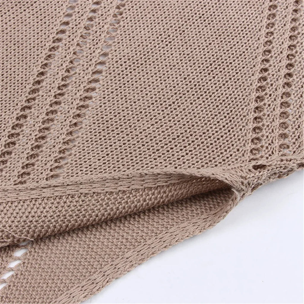 Sexy Hollow Out Crochet Knitted Tunic Beach Cover Up Cover-ups Beach Dress Beach Wear Beachwear Female Women Long Dress V4531