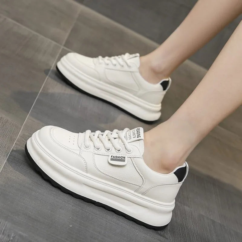New Casual Flat Shoes Summer Running Shoes Women's Vulcanized Shoes Flat Lightweight Lace-up Fashion Lace-up Vulcanized