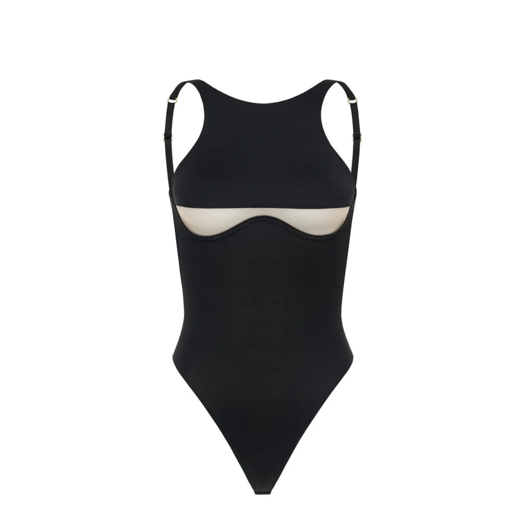 Mesh Sheer Extreme String Mini Micro Thong Women Swimwear One Piece Swimsuit Female Underwired Bather Bathing Suit Swim V7732