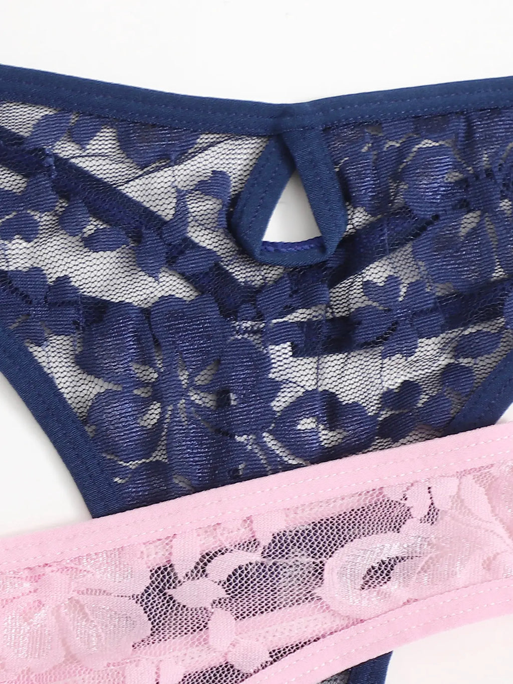 Sexy Hollow Out Thong Woman Colorful Lace Panties Pink Wine Red Black Blue 4 Pieces C864